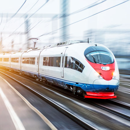 Rail technology uses the inductive components from Inductron for technical elements in long-distance traffic or public transport.